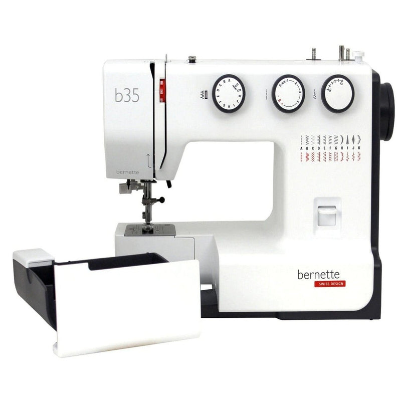 Bernette B35 Sewing Machine with 100 Thread Spools & Color Matching Bobbins - Swing Design7