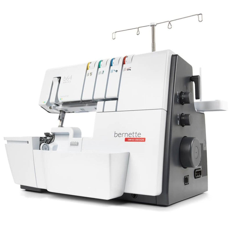 Bernette B64 Airlock Serger with Easy Air Threading & Deluxe Thread Bundle - Swing Design