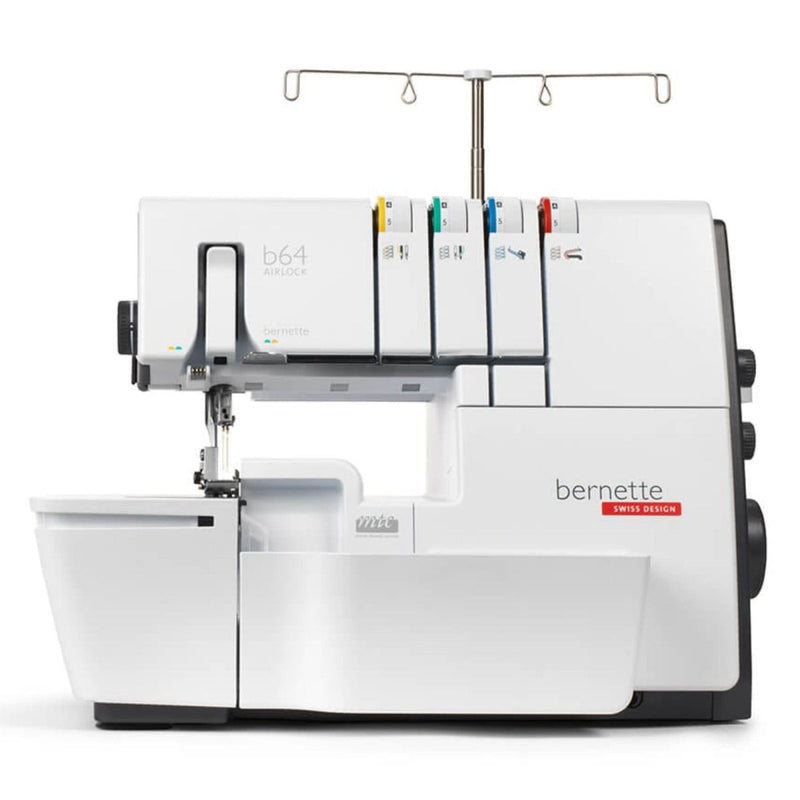 Bernette B64 Airlock Serger with Easy Air Threading & Deluxe Thread Bundle - Swing Design