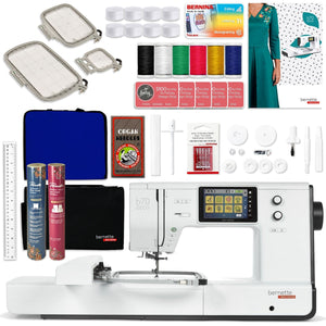 Bernette B70 10" x 6" Embroidery Machine Deluxe Bundle with $1797 Software Brother Sewing Bundle Bernette 