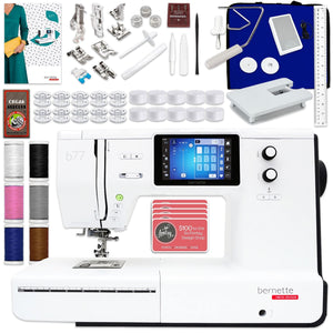 Bernette B77 Deco Sewing & Quilting Machine Deluxe Bundle by The Fashion Class Brother Sewing Bundle Bernette 