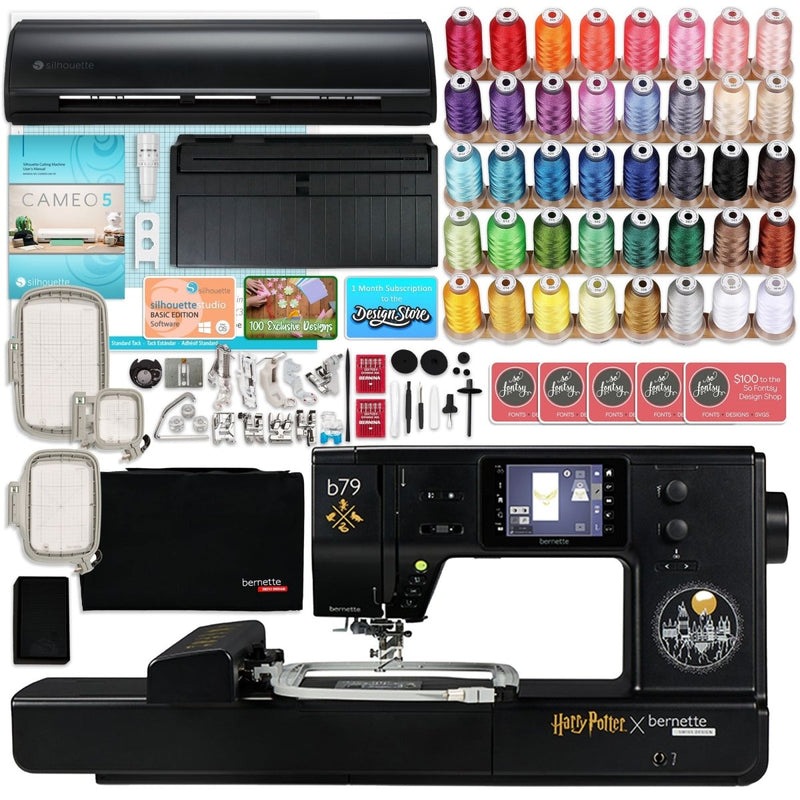 Bernette B79 Harry Potter Sewing & Embroidery Machine with Silhouette Cameo 5α Alpha - Swing Design
