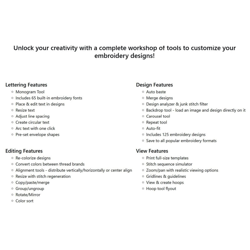 Bernette Customize Embroidery Software by DIME - Swing Design