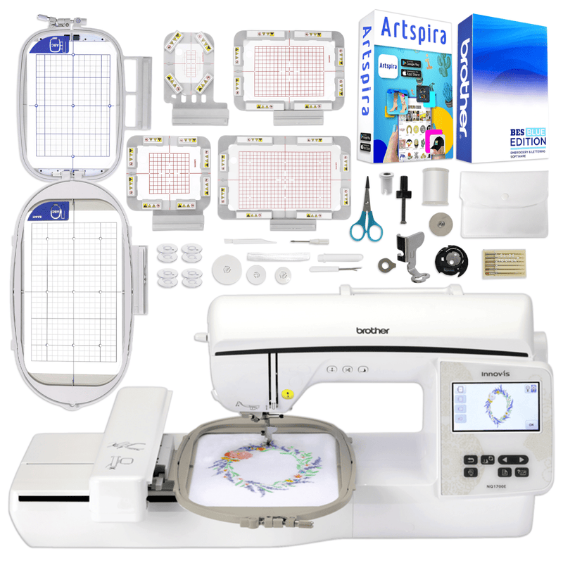 Brother NQ1700E Embroidery Machine with Magnetic Hoop Bundle Swing Design 1