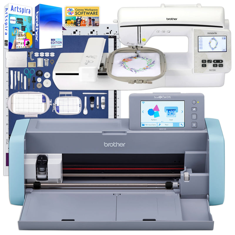 Brother NQ1700E Embroidery Machine with ScanNCut Vinyl Cutter Brother NQ1700E Embroidery Machines Brother