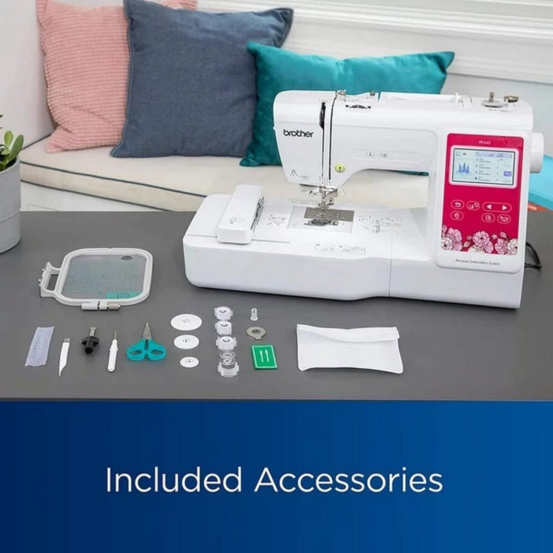 Brother PE545 Embroidery Machine with Magnetic Hoop Set & Thread - Swing Design