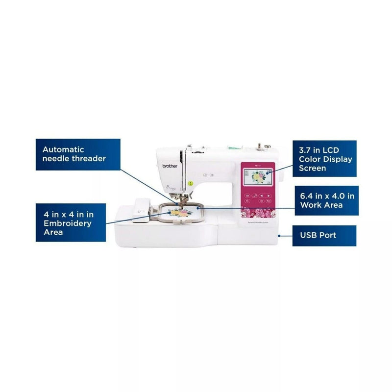 Brother PE545 Embroidery Machine with Magnetic Hoop Set & Thread - Swing Design