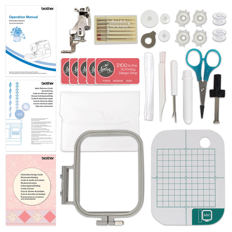 Brother PE545 Embroidery Machine w/ Deluxe $1,470 Thread & Digitizing Bundle Brother Sewing Bundle Brother