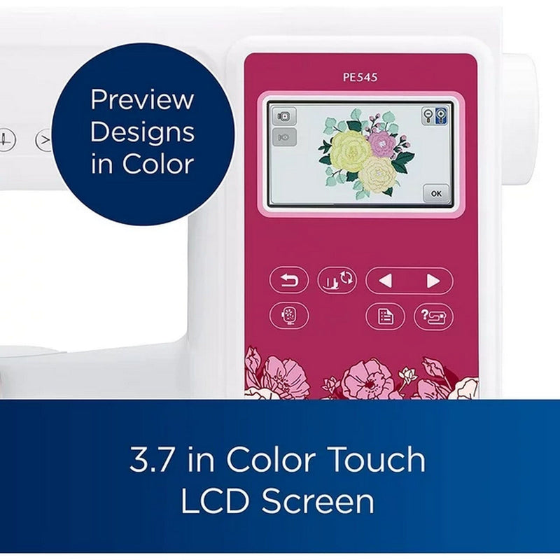 Brother PE545 Embroidery Machine with 4" x 4" Hoop & Accessories Brother Sewing Bundle Brother