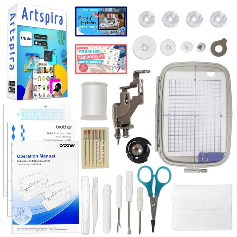 Brother PE900 5" x 7" Embroidery Machine with Deluxe Hoop Bundle - Swing Design