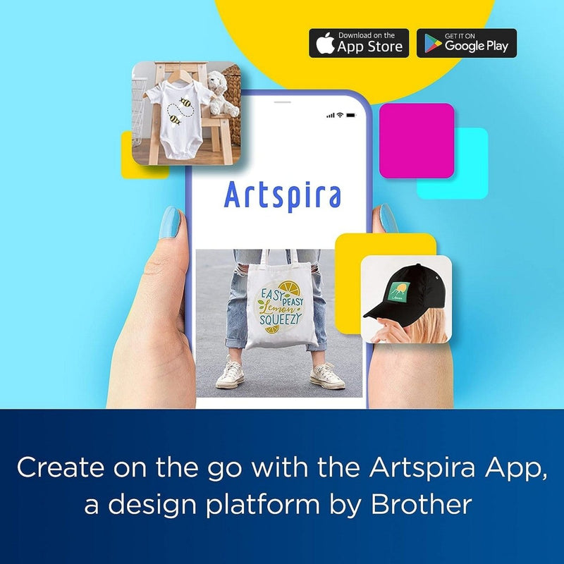Brother PrintModa Dual Function Fabric Printer with Double Inks & Artspira - Swing Design