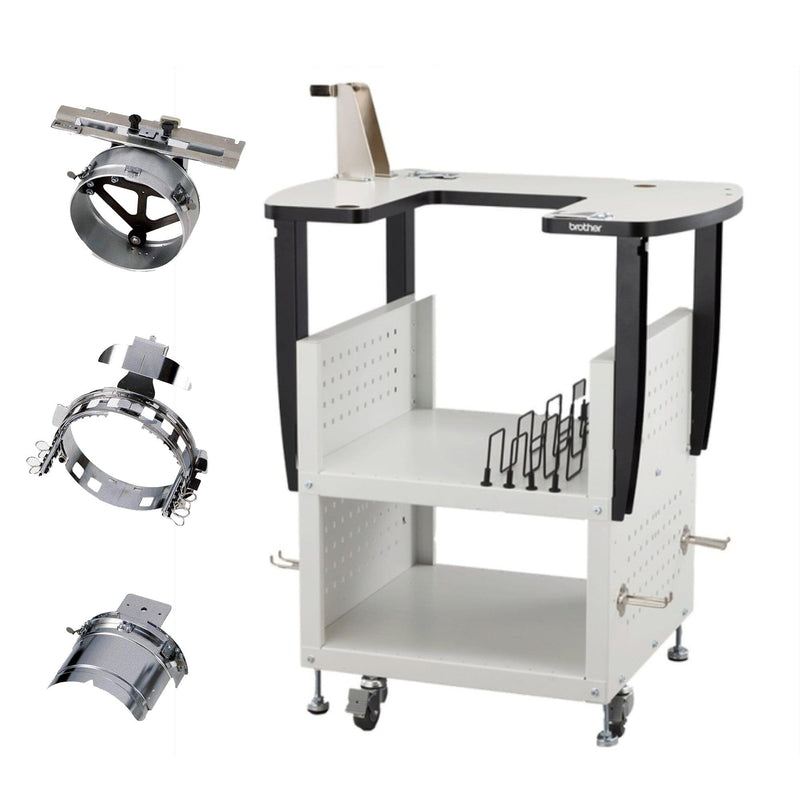 Brother PRS100 3pc Hat & Cap Hoop Set with PRS100 Stand Brother Sewing Bundle Brother