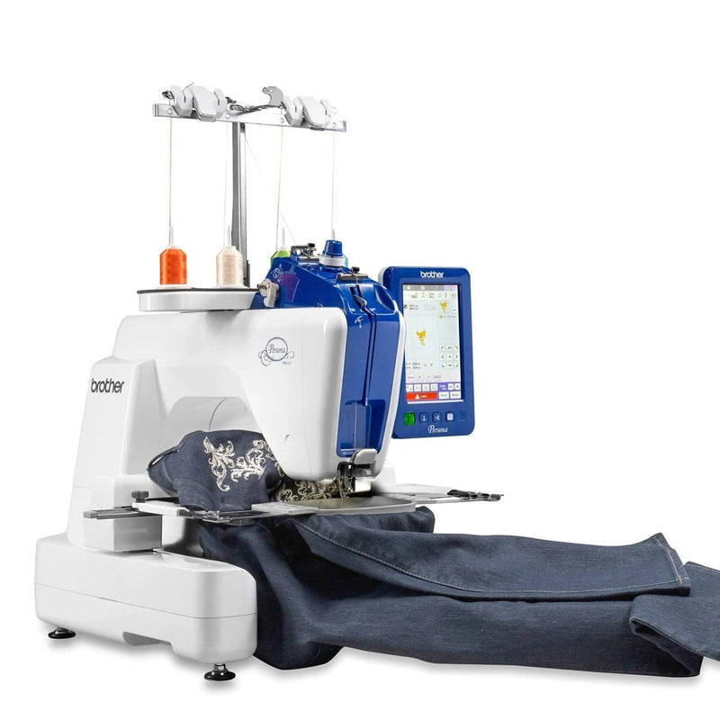 Brother PRS100 Single-Needle Embroidery Machine w/ Hat Hoop Set, 40+ Accessories - Swing Design