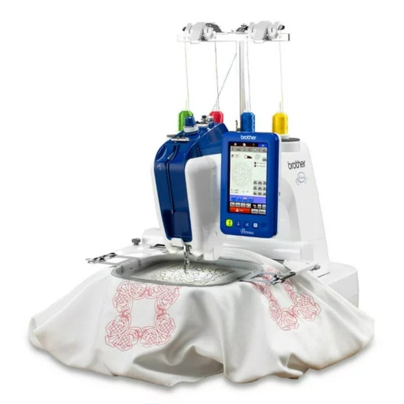 Brother PRS100 Single-Needle Embroidery Machine w/ Hat Hoop Set, Accessories Kit Brother Sewing Bundle Brother