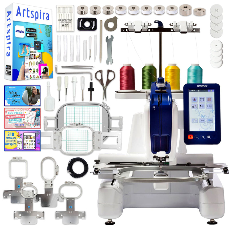 Brother PRS100 Single-Needle Embroidery Machine with w/ 40+ Accessories Brother PRS100 Embroidery Machine Brother