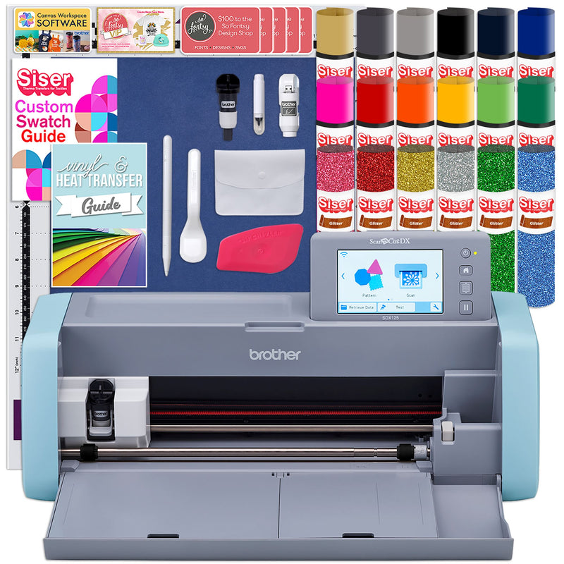 Brother ScanNCut SDX125e Wireless Machine w/ T-Shirt Vinyl Bundle Brother ScanNCut Bundle Brother