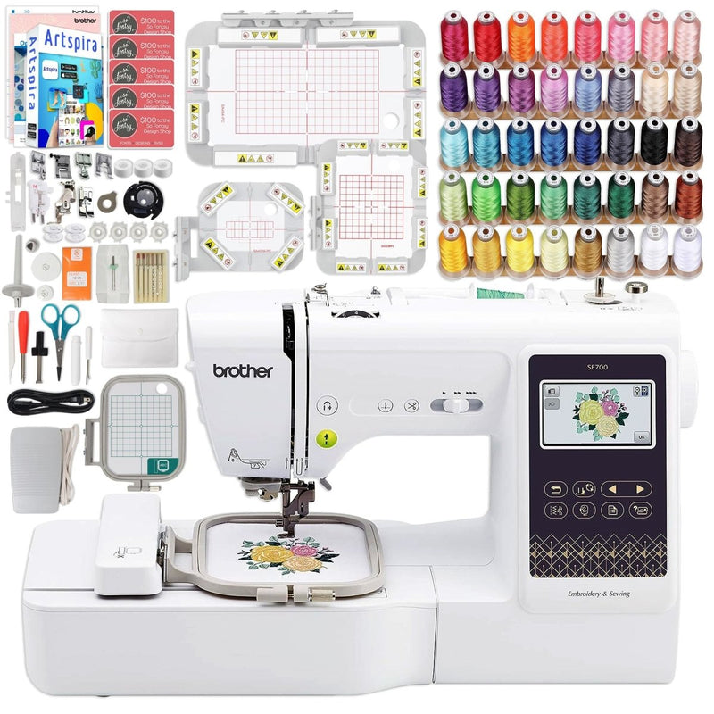 Brother SE700 Combo Embroidery & Sewing Machine with Magnetic Hoop Kit - Swing Design1