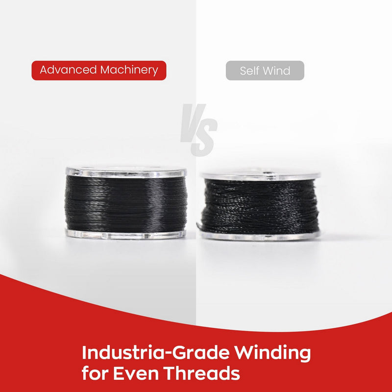 Brother & Singer Type A Prewound Black Embroidery Bobbins - 144pc Sewing Accessories Brother