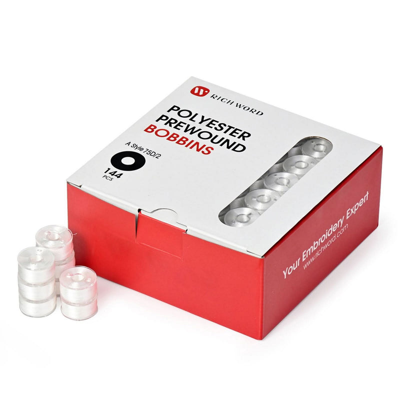 Brother & Singer Type A Prewound White Embroidery Bobbins - 144pc Sewing Accessories Brother