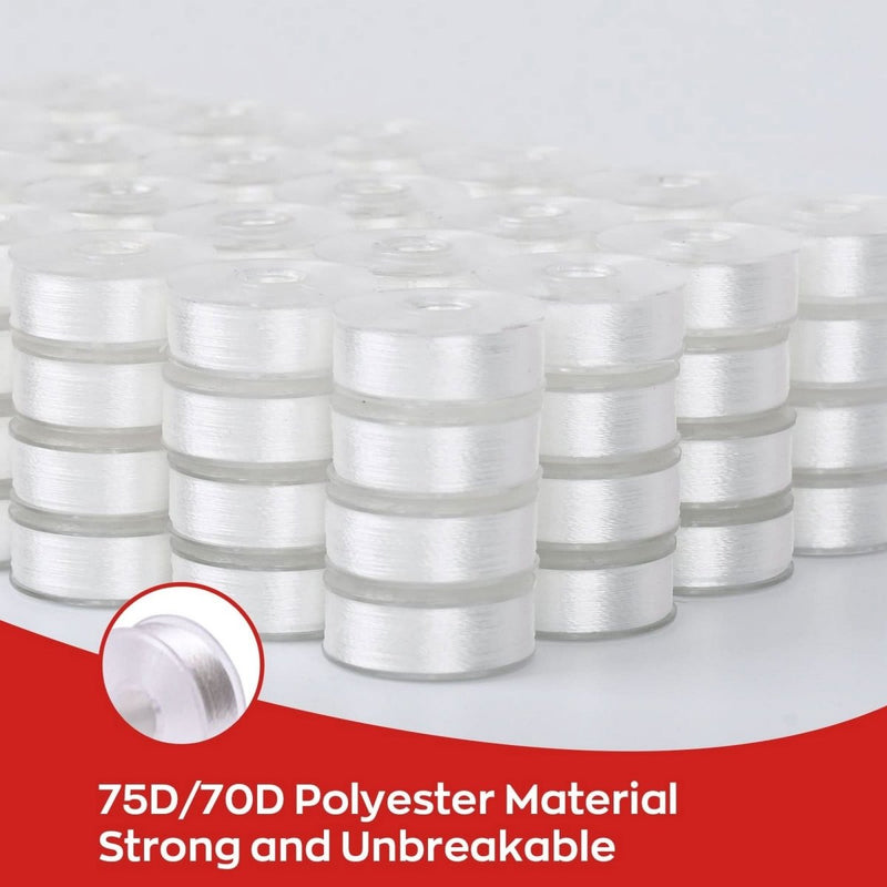Poolin, Brother & Singer Type A Prewound White Embroidery Bobbins - 144pc - Swing Design2