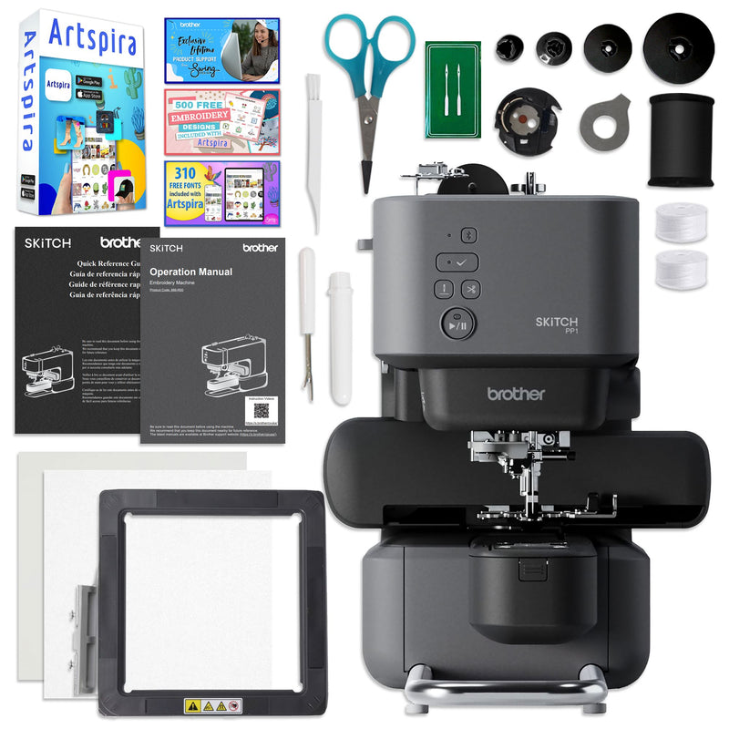 Brother Skitch PP1 4" x 4" Embroidery Machine with Artspira Studio Brother Skitch PP1 Embroidery Machines Brother