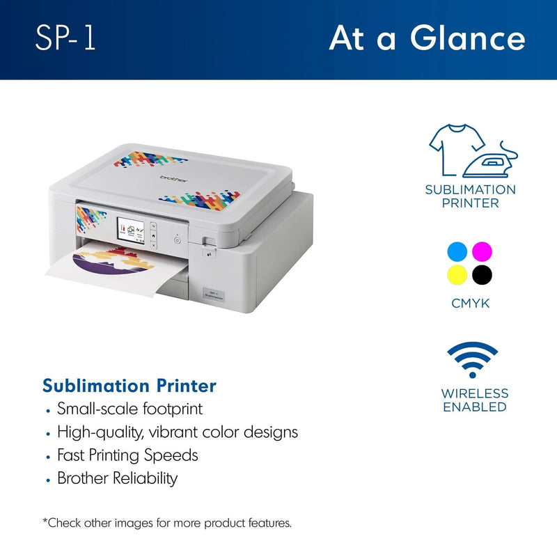 Brother SP-1 Sublimation Printer - 8.5in x 11in Sublimation Bundle Brother