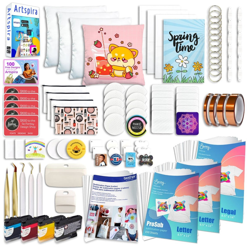 Brother SP-1 Sublimation Printer Deluxe Bundle with 460 Transfer Sheets - Swing Design3