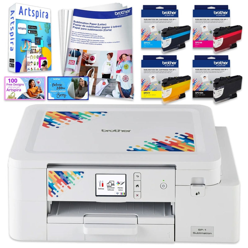 Brother SP-1 Sublimation Printer & Ink Base Bundle - Swing Design1