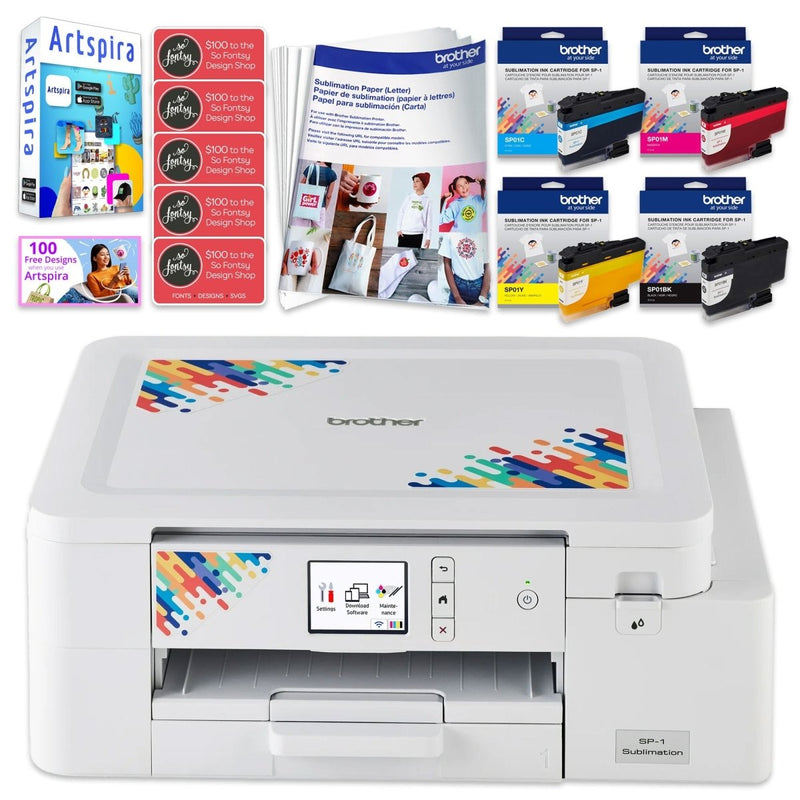 Brother SP-1 Sublimation Printer Starter Bundle with Double Inks - Swing Design2