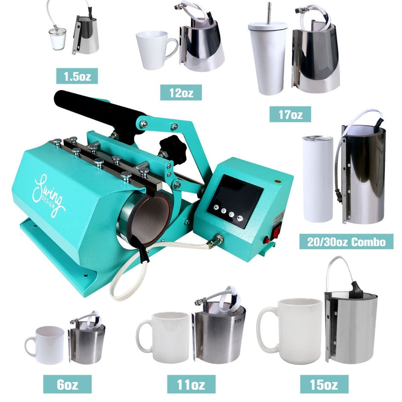 Brother SP-1 Sublimation Printer with 7-in-1 Tumbler Heat Press Bundle - Swing Design4