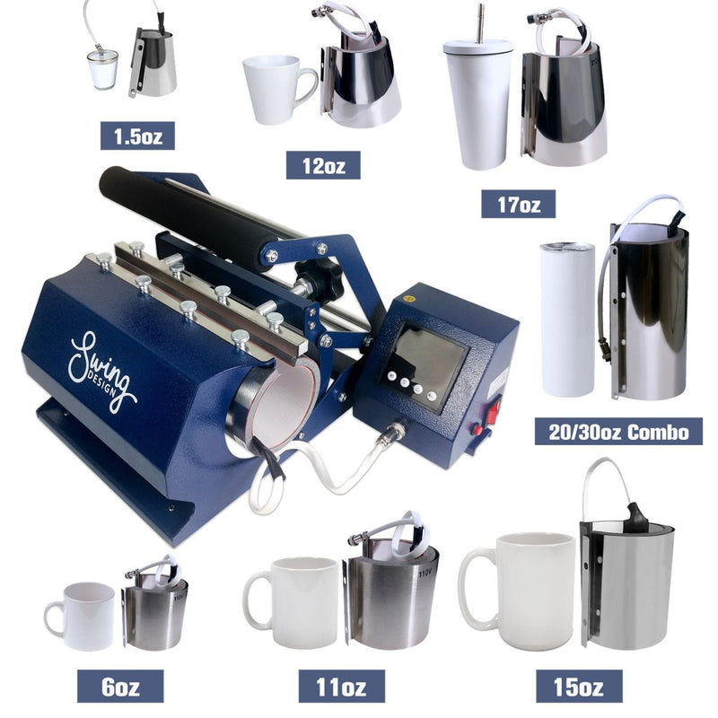 Brother SP-1 Sublimation Printer with 7-in-1 Tumbler Heat Press Bundle - Swing Design4