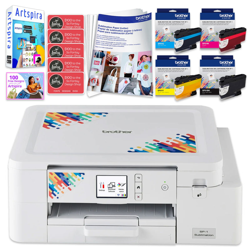 Brother SP-1 Sublimation Printer with Deluxe Starter Bundle Sublimation Bundle Brother
