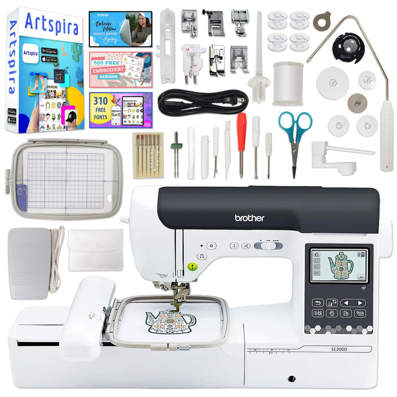 Brother SP-1 Sublimation Printer with SE200 Combo Embroidery Machine Sublimation Bundle Brother