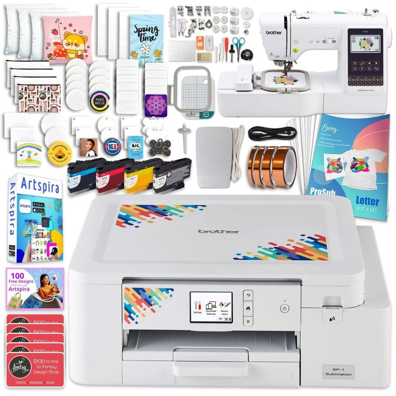 Brother SP-1 Sublimation Printer with SE700 Combo Embroidery Machine - Swing Design1