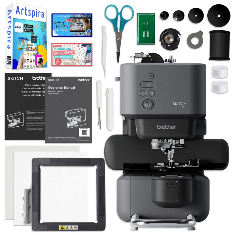 Brother SP-1 Sublimation Printer with Skitch Embroidery Machine Bundle - Swing Design3