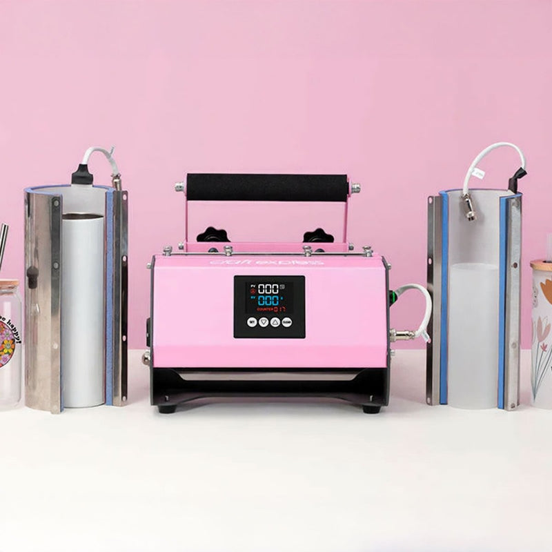 Craft Express Elite Pro Max 20oz & 30oz Tumbler Heat Press - Candy Pink - Swing Design5