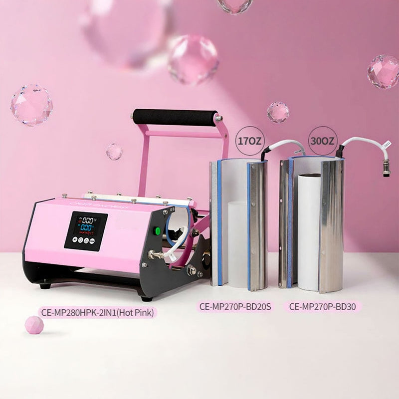 Craft Express Elite Pro Max 20oz & 30oz Tumbler Heat Press - Candy Pink - Swing Design4