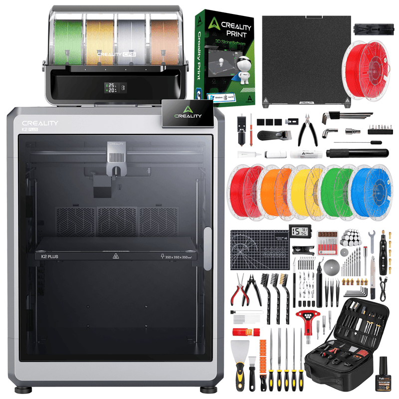 Creality K2 PLUS 3D Printer with Filament Rolls, Tool Kit, CFS System Swing Design 1