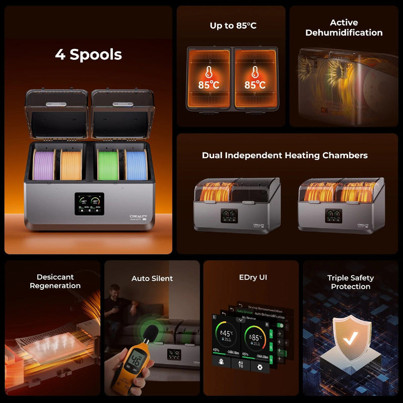 Creality SpacePi X4 Muti-Spool Filament Feeder & Dryer 3D Printer Creality