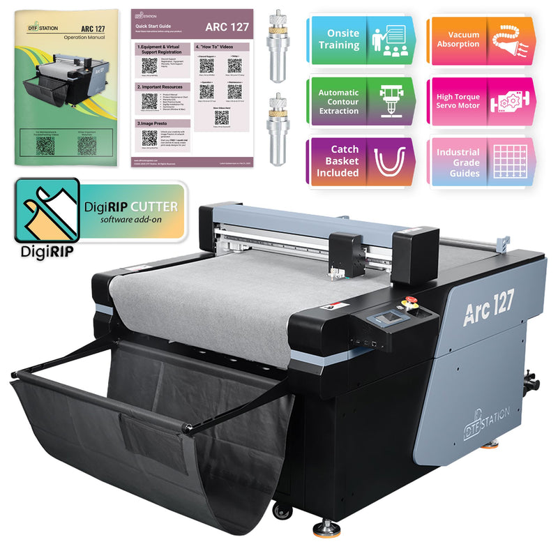 DTF Station Arc 127 27.5in Contour Cutter with DigiRIP Cutter Add-On DTF Bundles Prestige Cutter with DigiRIP Cutter Add-On + Onsite Training