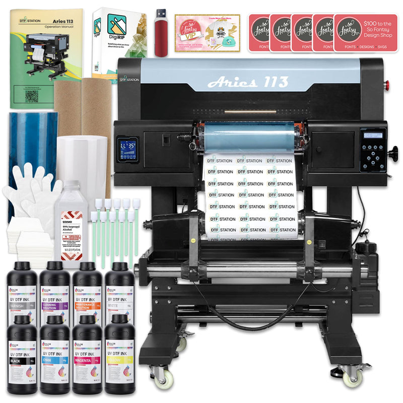 DTF Station Aries 113 UV Direct To Film (DTF) Printer 12in w/ Inks & Supplies DTF Bundles Prestige