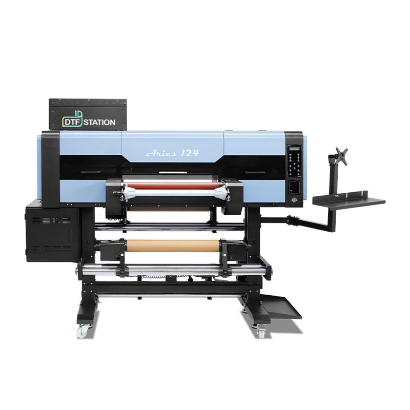 DTF Station Aries 124 UV DTF Printer 24in w/ Inks, Supplies, Compressor & Training Swing Design 11