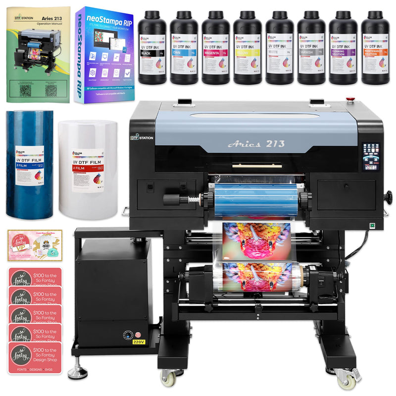 DTF Station Aries 213 UV Direct To Film (DTF) Printer 13in w/ Inks & Supplies DTF Bundles Prestige
