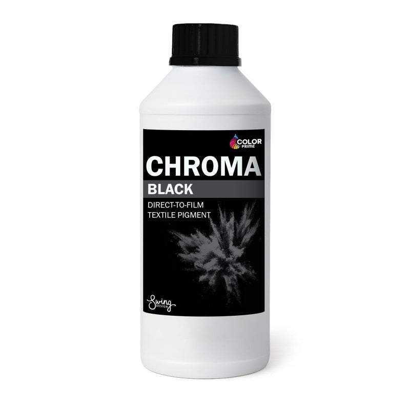 DTF Station Direct To Film (DTF) Black Color Prime Chroma Ink - 1 Liter - Swing Design