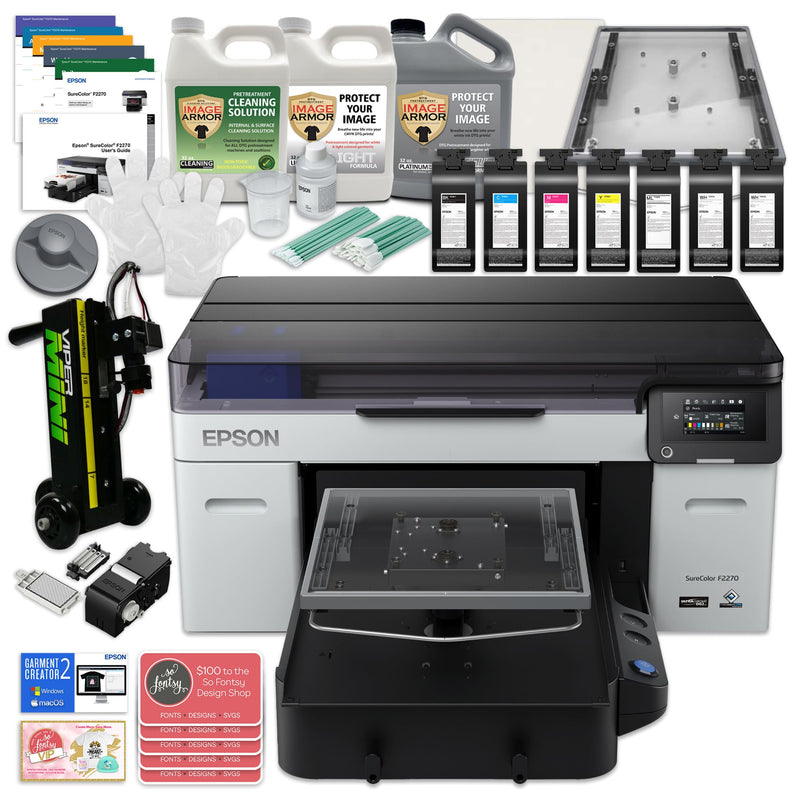 Epson F2270 DTG & DTF Combo Printer with Deluxe DTG Pretreatment Bundle DTG Bundles Epson