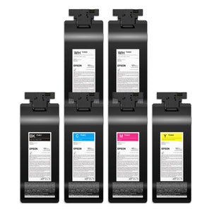 Epson F2270 UltraChrome DG2 Printer Ink 600ml Full Set - CMYK + 2 White DTG Accessories Epson 