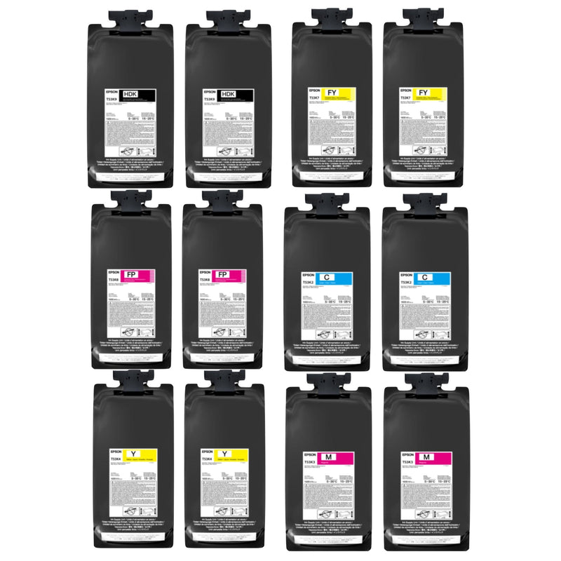 Epson F6470H UltraChrome Ink Bundle - CMYK + Fluorescent Pink/Fluorescent Yellow Sublimation Bundle Epson