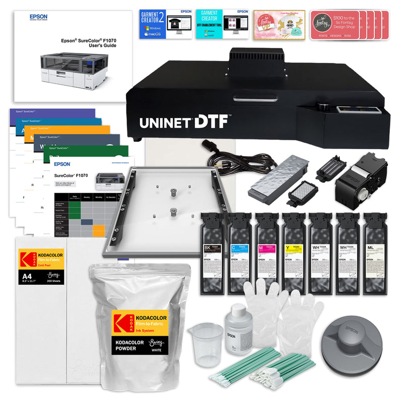 Epson Surecolor F1070 Hybrid DTG & DTF Printer with Deluxe DTF Bundle DTG Bundles Epson