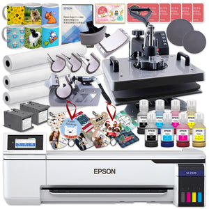 Epson SureColor PRO F570 24" Sublimation Printer w/ 15" x 12" 8-in-1 Heat Press Sublimation Bundle Epson Epson F570 Bundle 