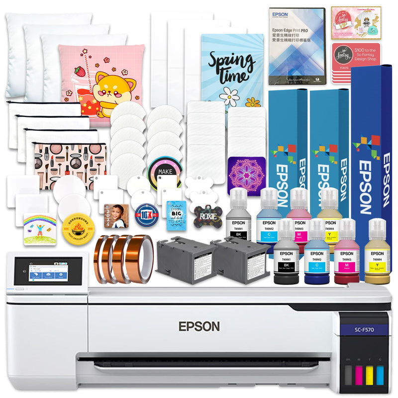 Epson SureColor PRO F570 Desktop 24" Dye Sublimation Printer & Blanks Bundle Sublimation Bundle Epson Epson F570 Bundle